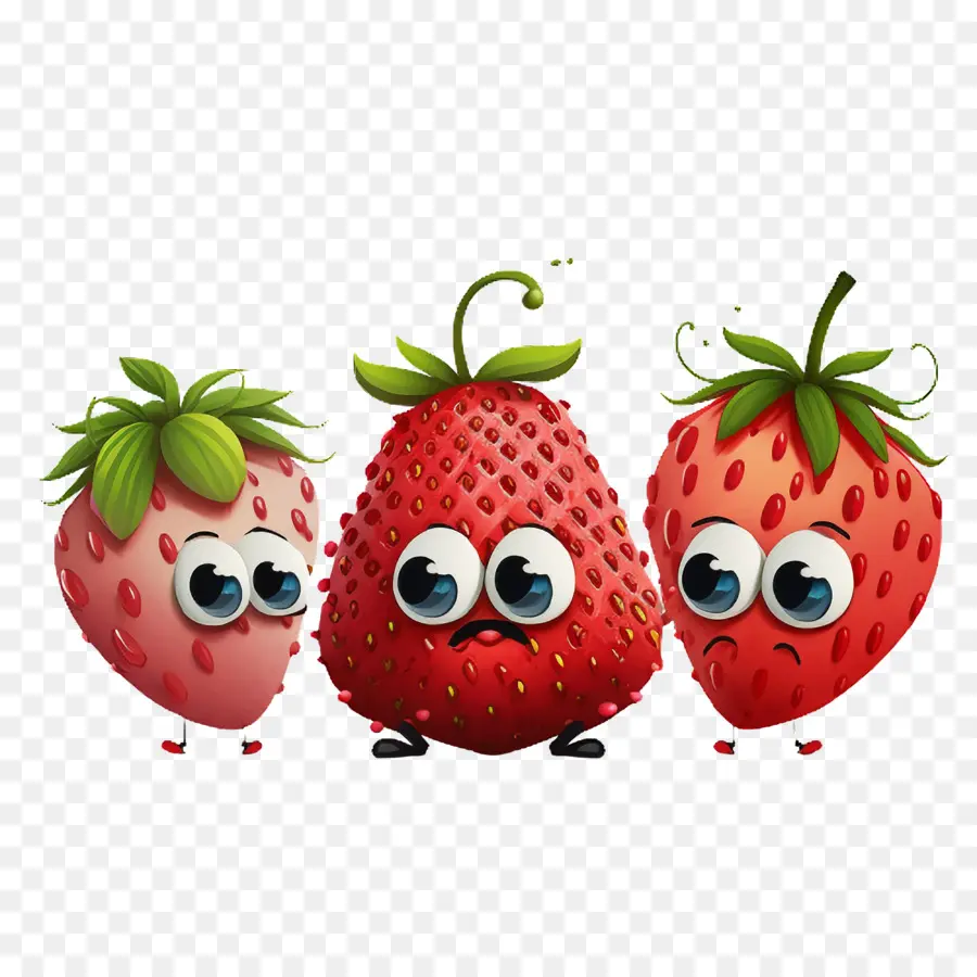 Trois Fraises，Fraises PNG