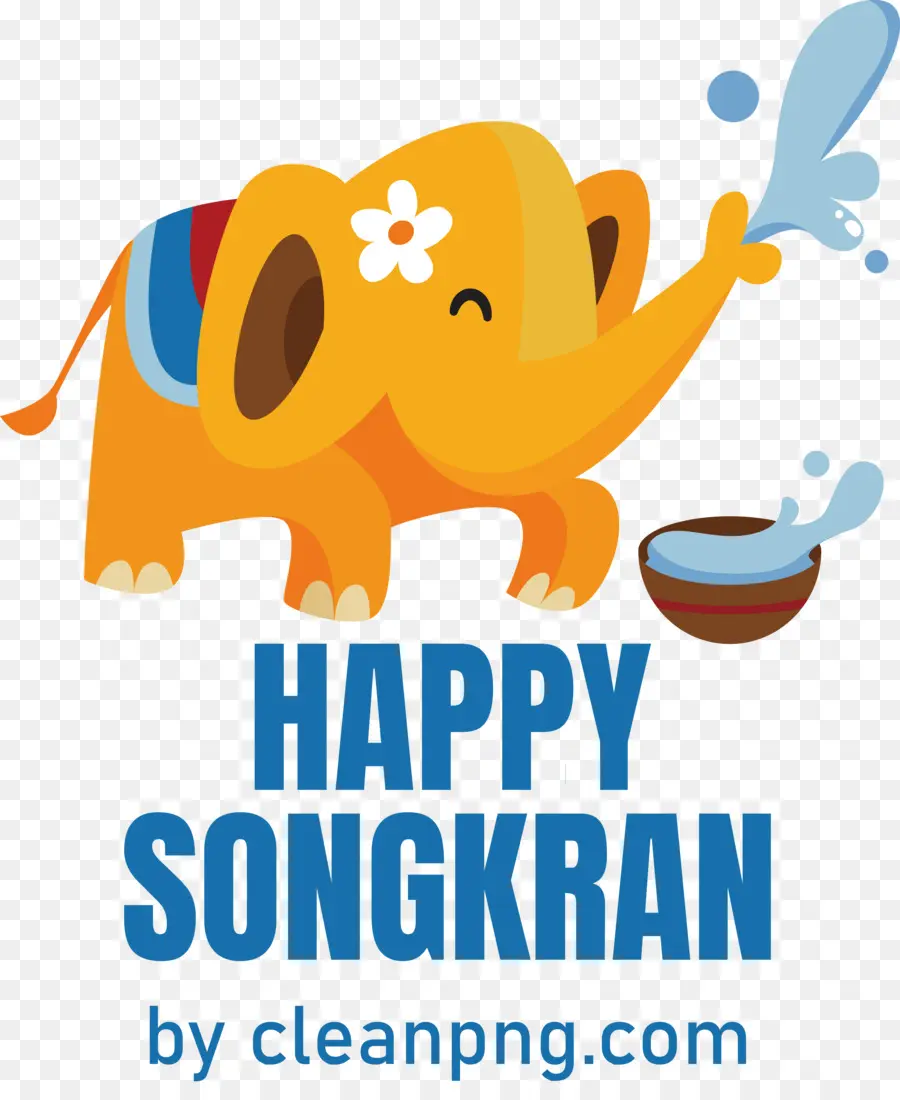 Songkran，Éléphant PNG