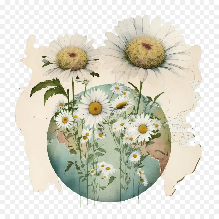 Aquarelle Daisy，Daisy PNG