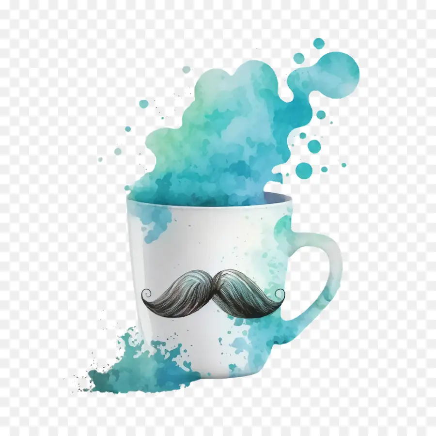 Aquarelle De La Coupe Du，Moustache PNG