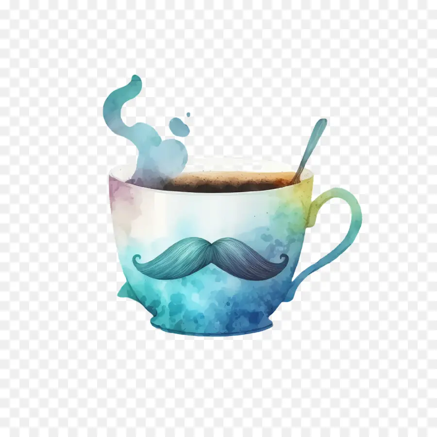 Aquarelle De La Coupe Du，Moustache PNG