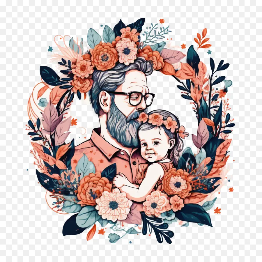 Père Et Fille，Grand Père Et Petite Fille PNG