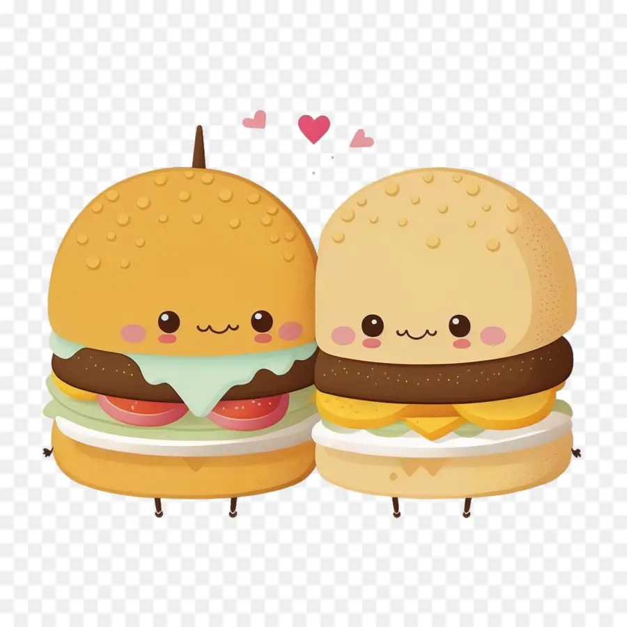 Double Cheeseburger，Burger Kawaii PNG