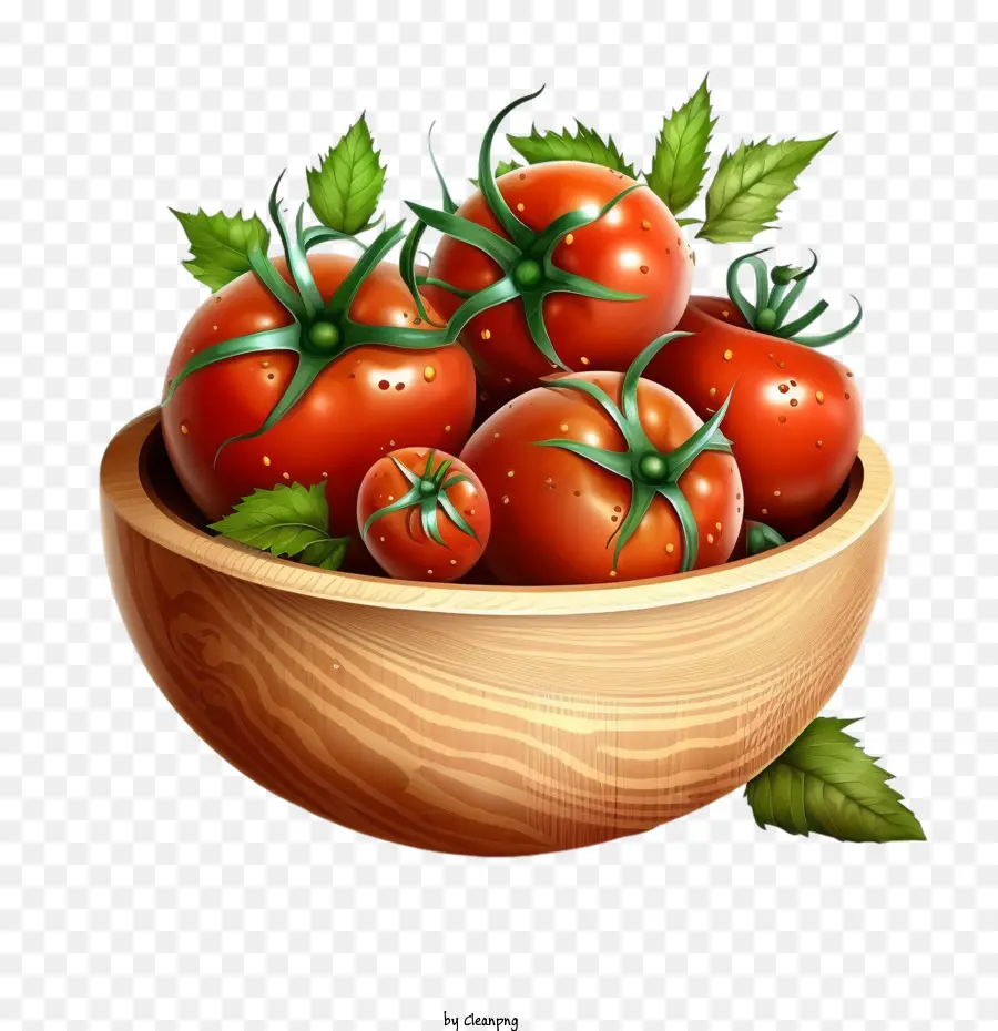 Tomates，Bol En Bois PNG