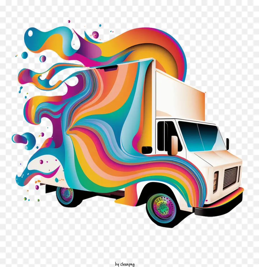 Camion De Livraison，Camion Abstrait PNG