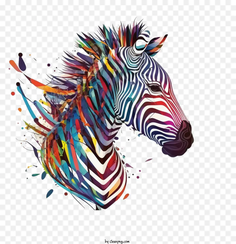 Coloré Zebra，Résumé Zebra PNG