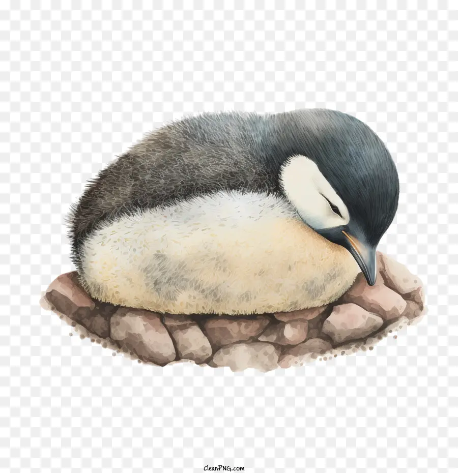 Pingouin Mignon，Pingouin Endormi PNG