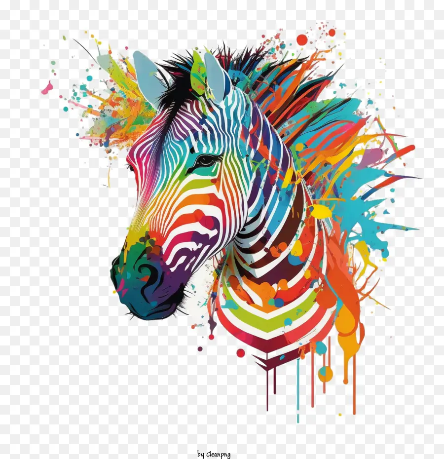 Coloré Zebra，Résumé Zebra PNG