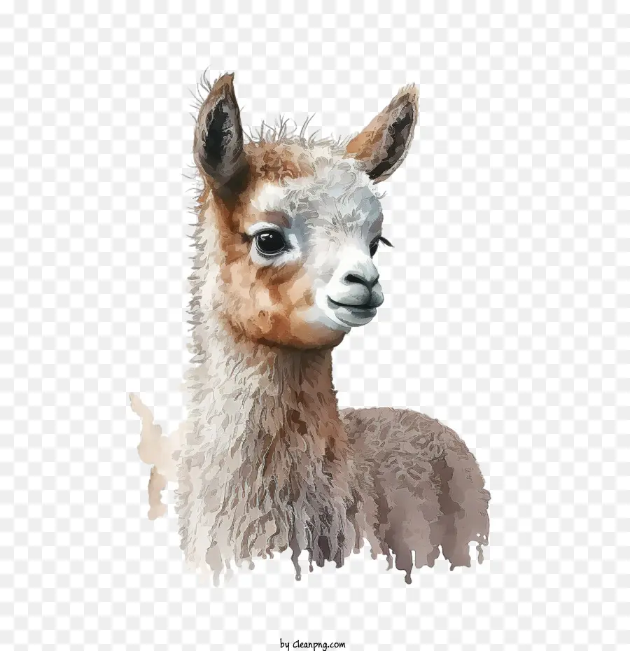 Lama Aquarelle，Lama Mignon PNG