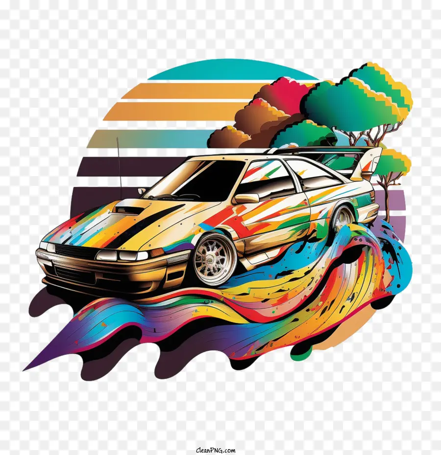 Couleurs De La Voiture Des Années 90，Voiture Colorée PNG