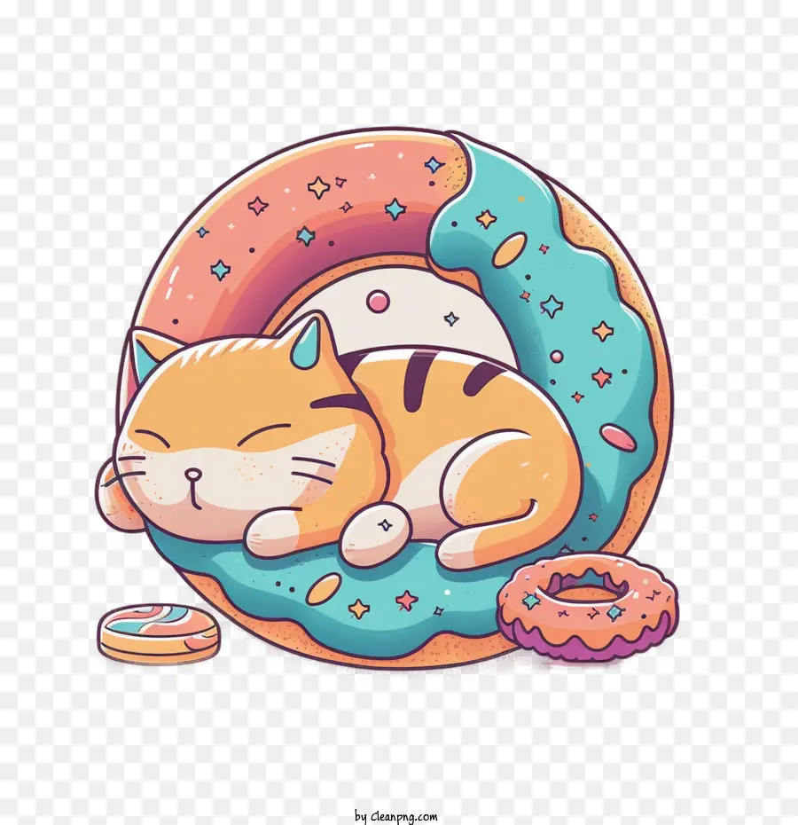 Couleurs Du Chat Des Années 90，Chat De Dessin Animé PNG