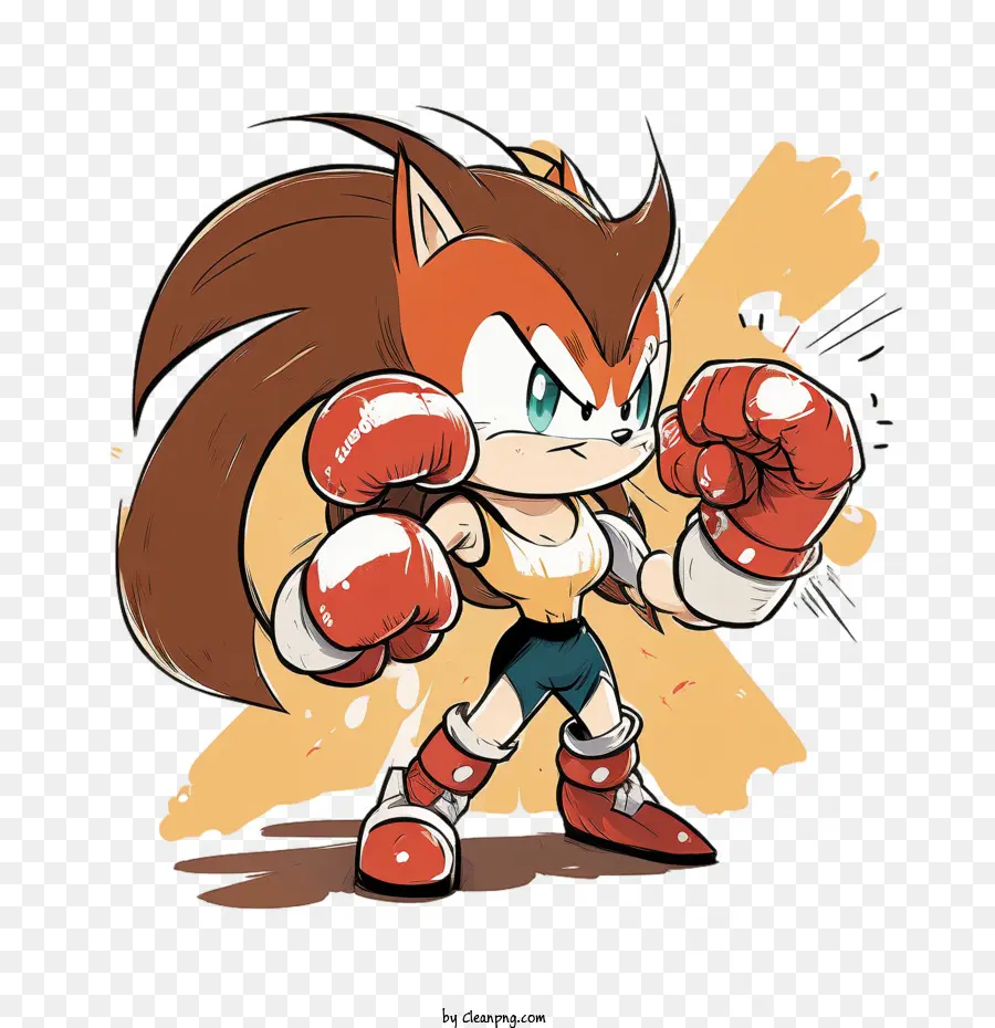 Dessin Animé Sonic，Boxing Sonic PNG