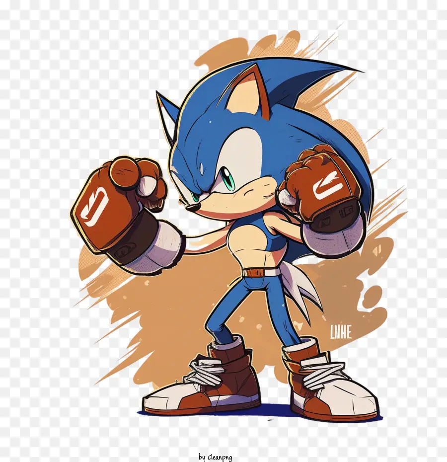 Dessin Animé Sonic，Boxing Sonic PNG