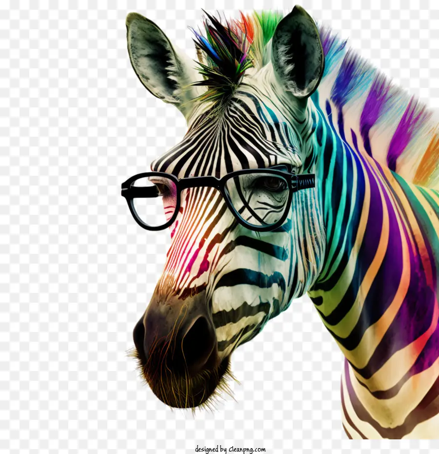 Coloré Zebra，Zèbre Multicolore PNG