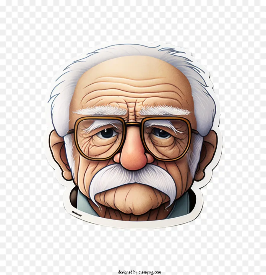 Grand Père Pixar，Visage De Grand Père PNG