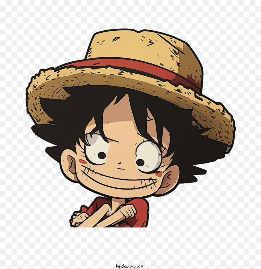 Luffy，Luffy Avec Un Chapeau De Paille PNG