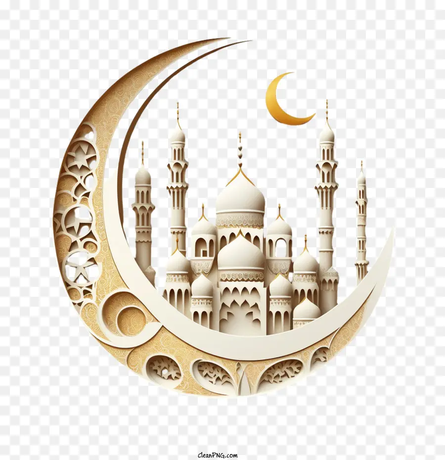Croissant De Lune，Mosquée PNG