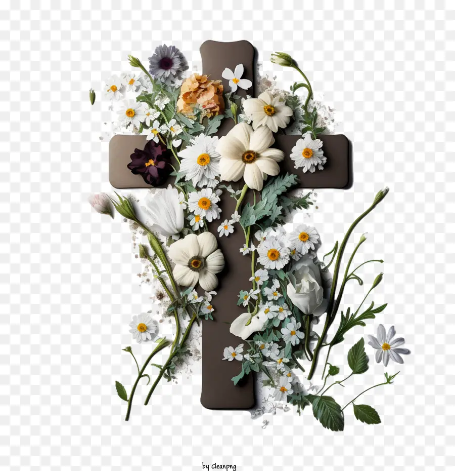 Croix Et Fleurs，Croix PNG