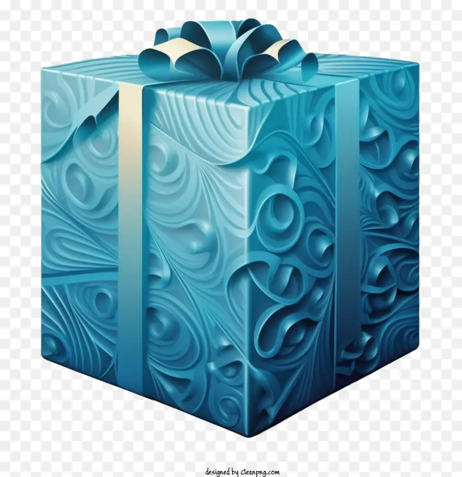 Boîte Cadeau Psychédélique，Bleu Boîte Cadeau PNG