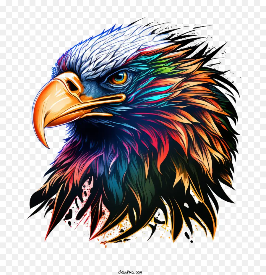 Aigle à Tête，Couleurs De L'aigle Des Années 90 PNG