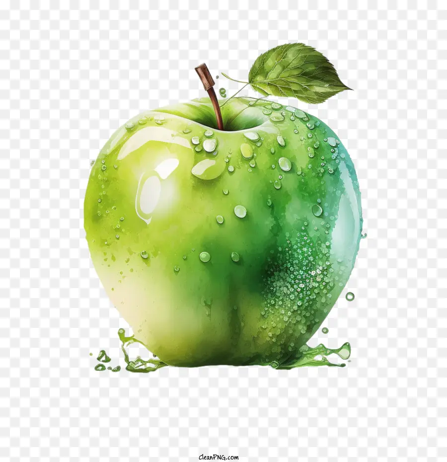 Pomme Aquarelle，Pomme Réaliste PNG