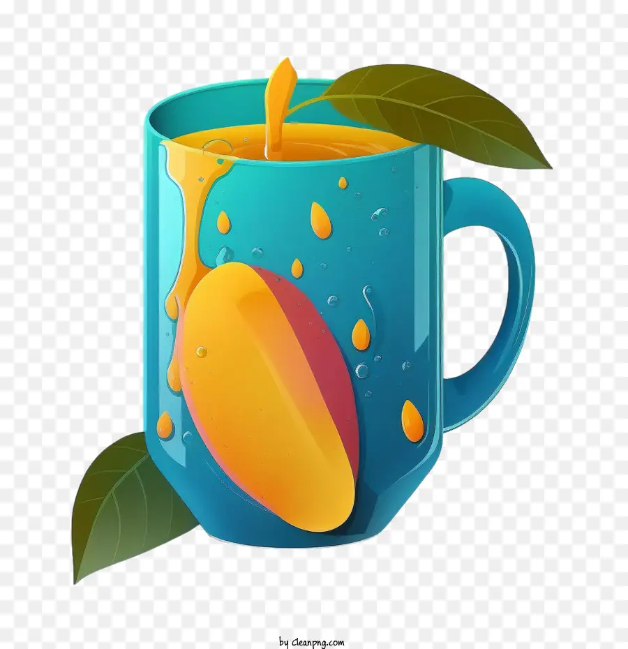 Le Jus De Mangue，Mangue En Tasse PNG