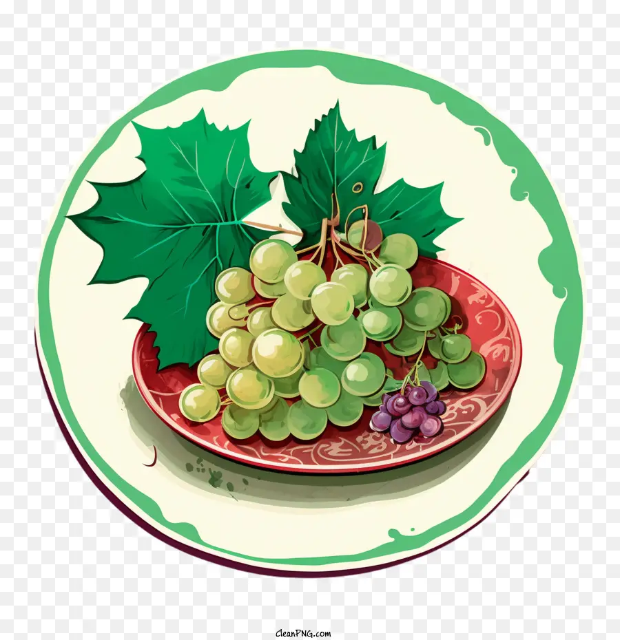 Raisins Verts，Raisins Aquarelle PNG