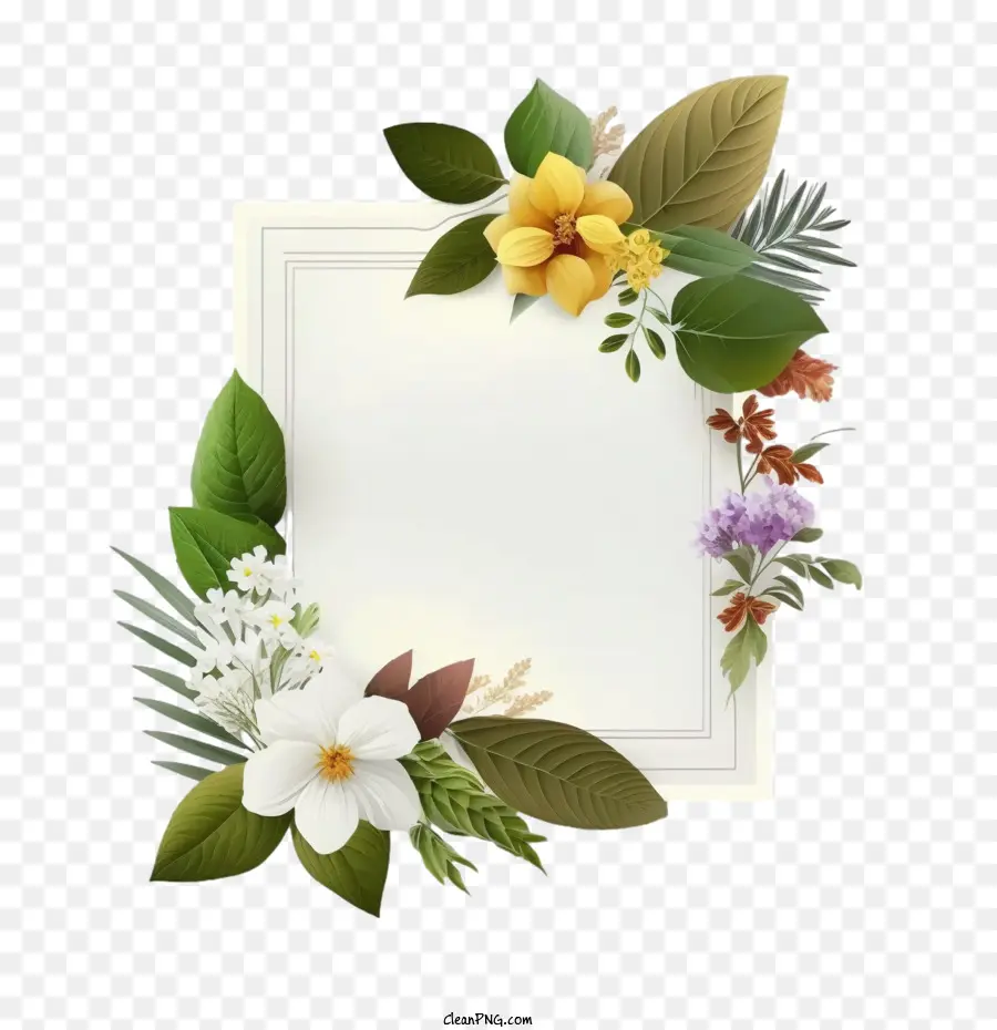 Cadre Photo，Cadre Floral PNG