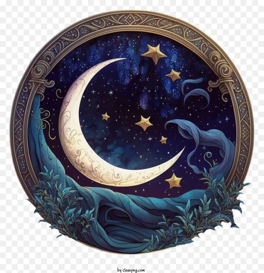 Ramadan Kareem，Croissant De Lune PNG