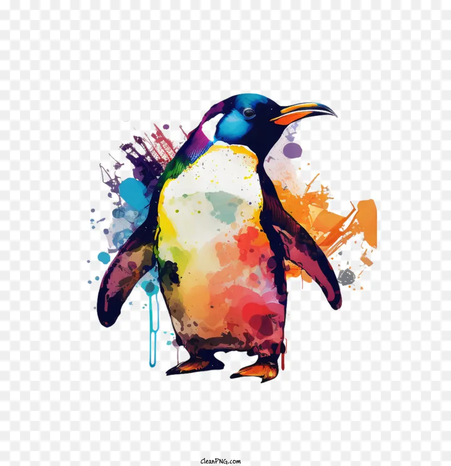 Aquarelle Pingouin，Pingouin Mignon PNG