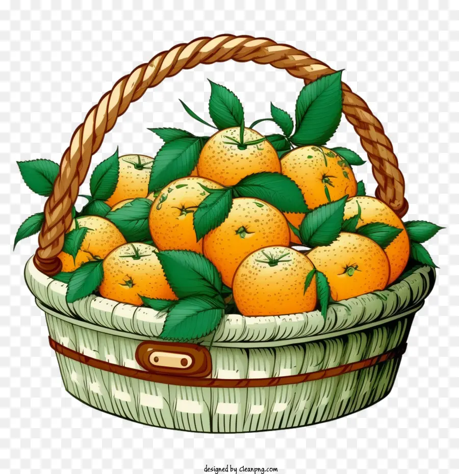 Oranges Dans Le Panier，Panier D'oranges PNG