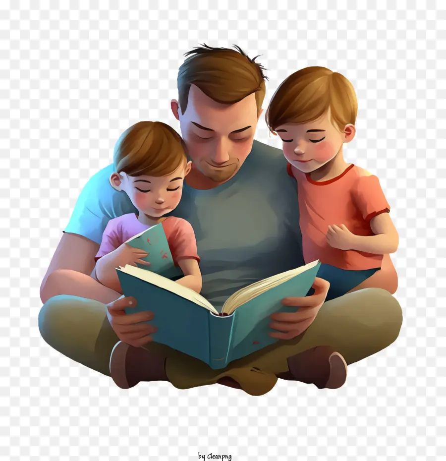 Père Et Enfants，Pour La Fête Des Pères PNG