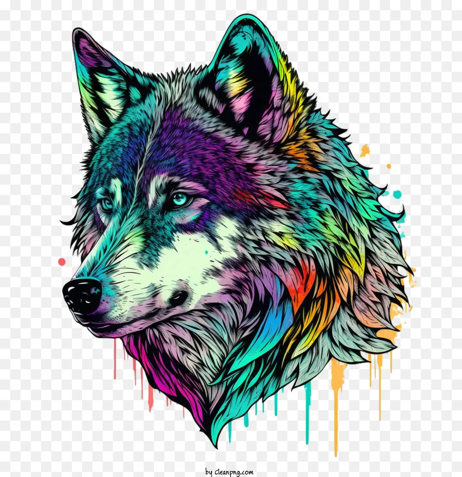 Couleurs Du Loup Des Années 90，Loup PNG