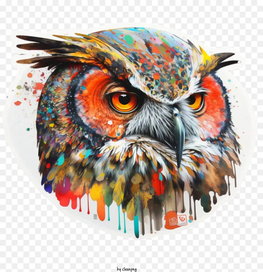 Chouette Multicolore，Hibou PNG