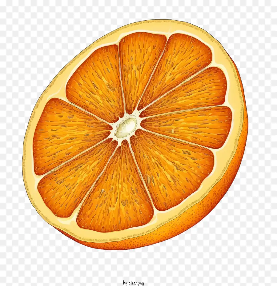 La Moitié D'orange，Orange Dessiné à La Main PNG