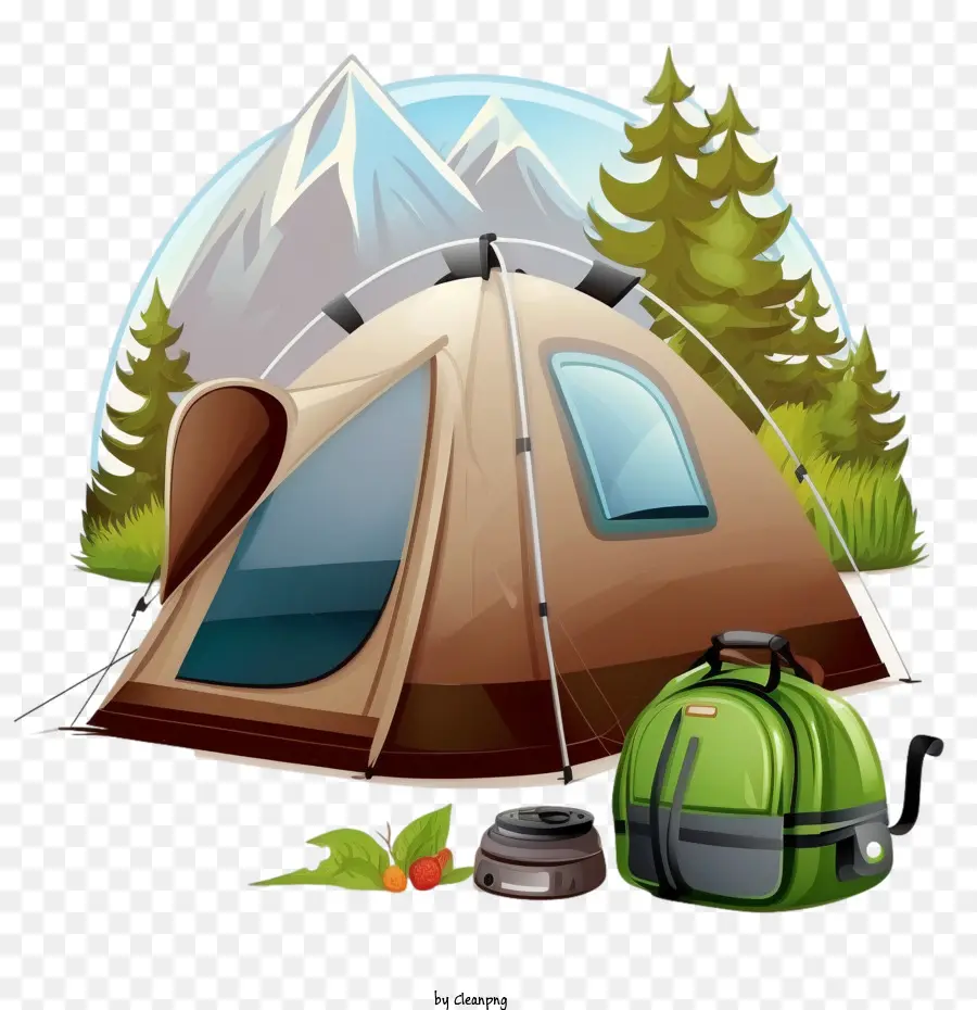 Scène De Camping，Tente PNG
