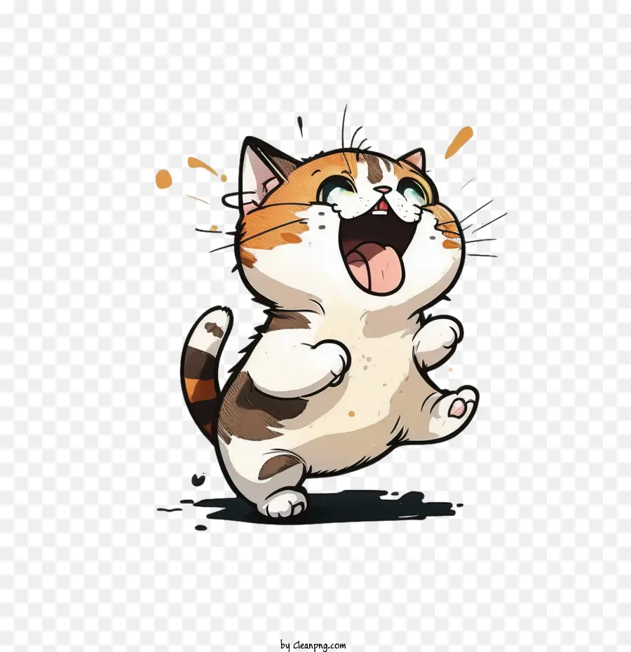 Chat De Dessin Animé，Chat Heureux PNG