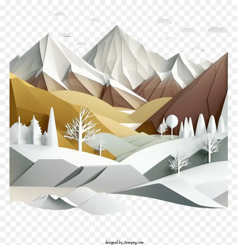 Paysage D'hiver，Montagne D'hiver PNG