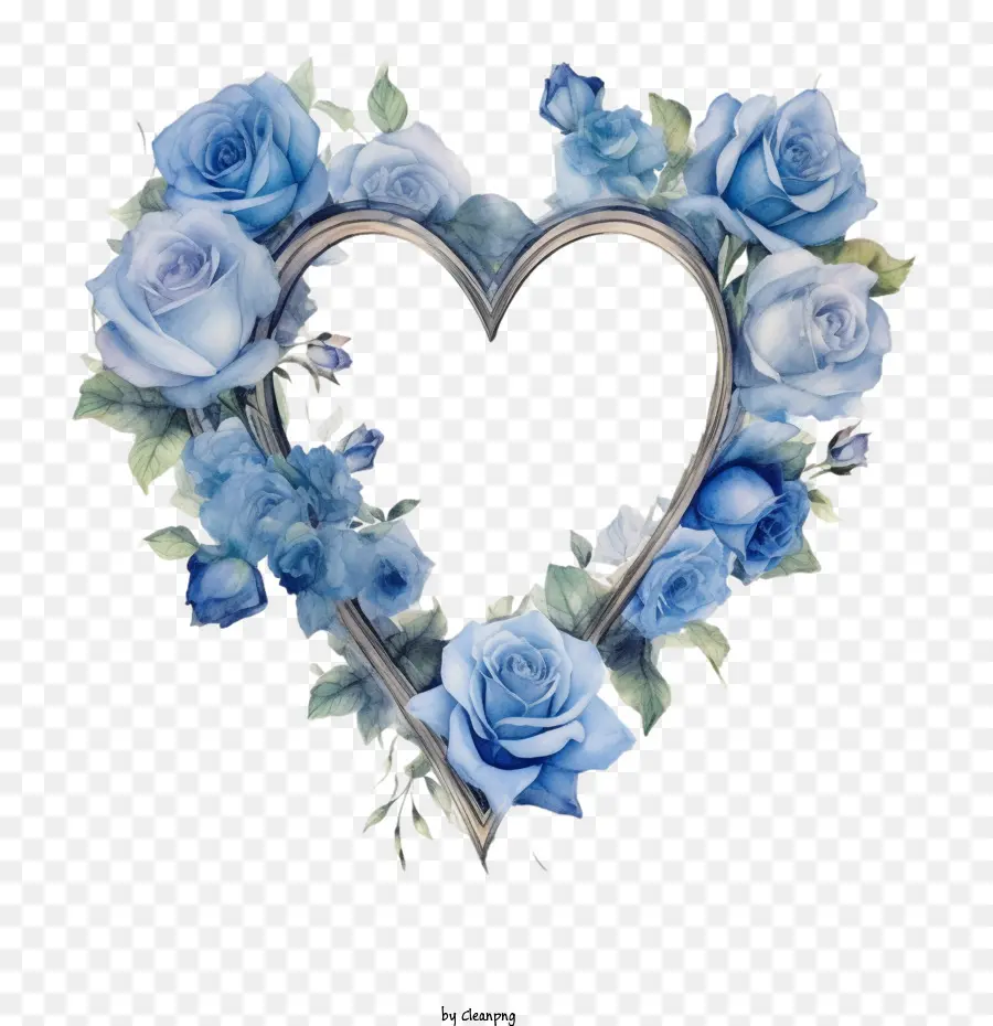 Roses Bleues Aquarelles，Roses Bleues PNG