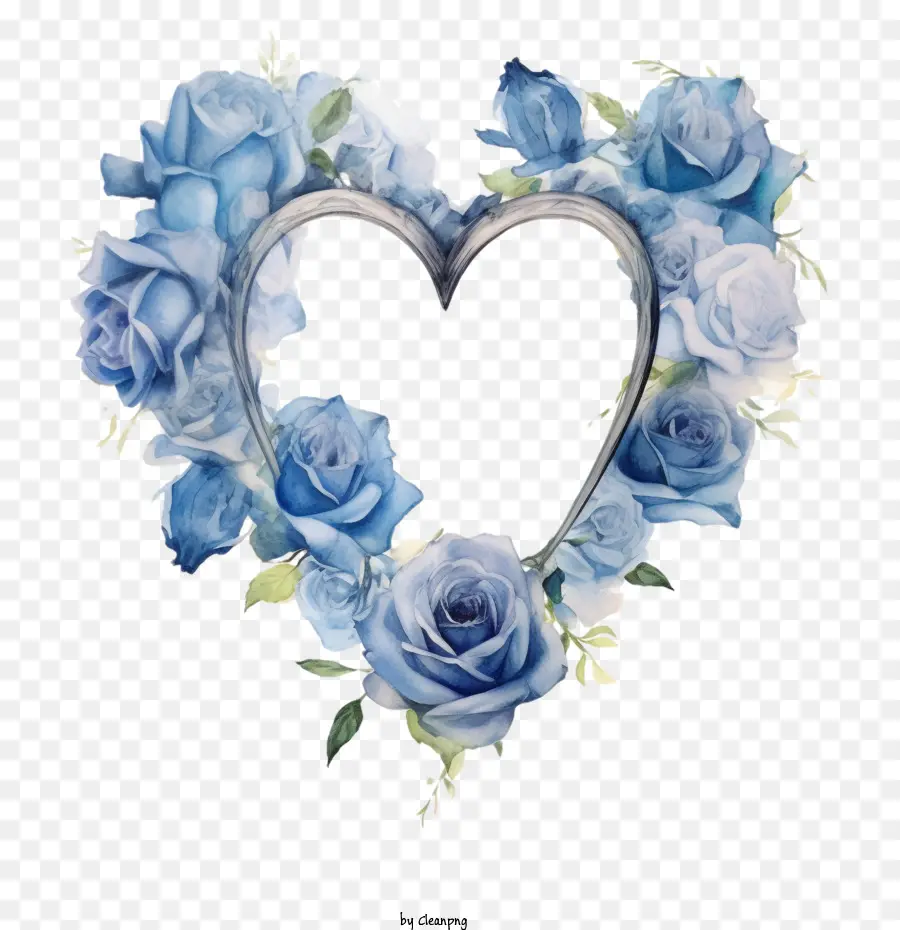 Roses Bleues Aquarelles，Roses Bleues PNG