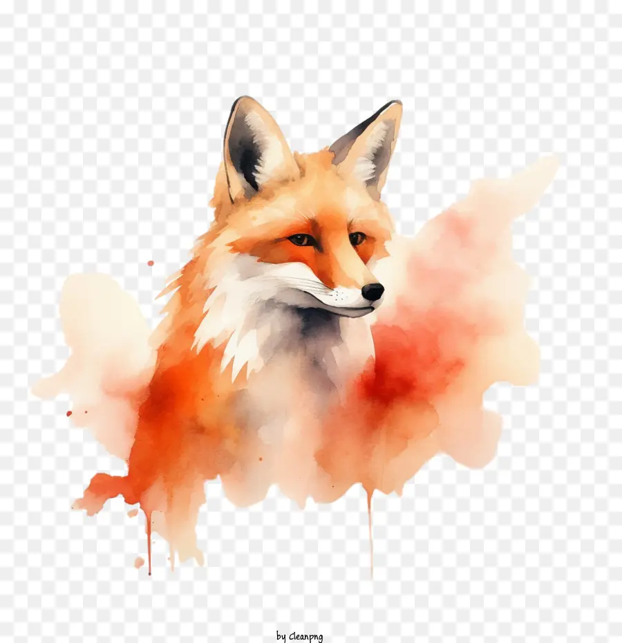 Renard，Renard Aquarelle PNG