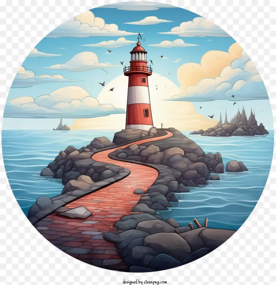 Phare，Phare De Dessin Animé PNG