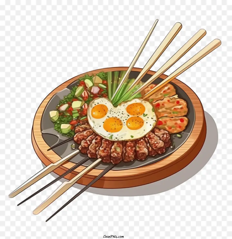 La Nourriture Coréenne，Dessin Animé Coréen PNG