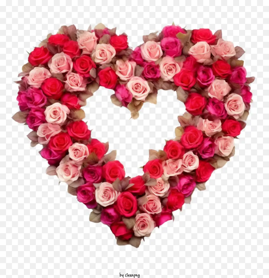 Cœur Floral，Rose Coeur PNG