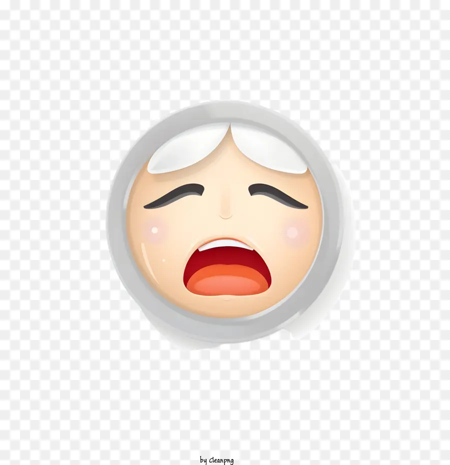 Face à Pleurer Emoji，Pleurer PNG