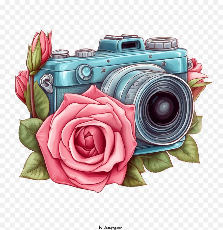 Caméra，Rose PNG