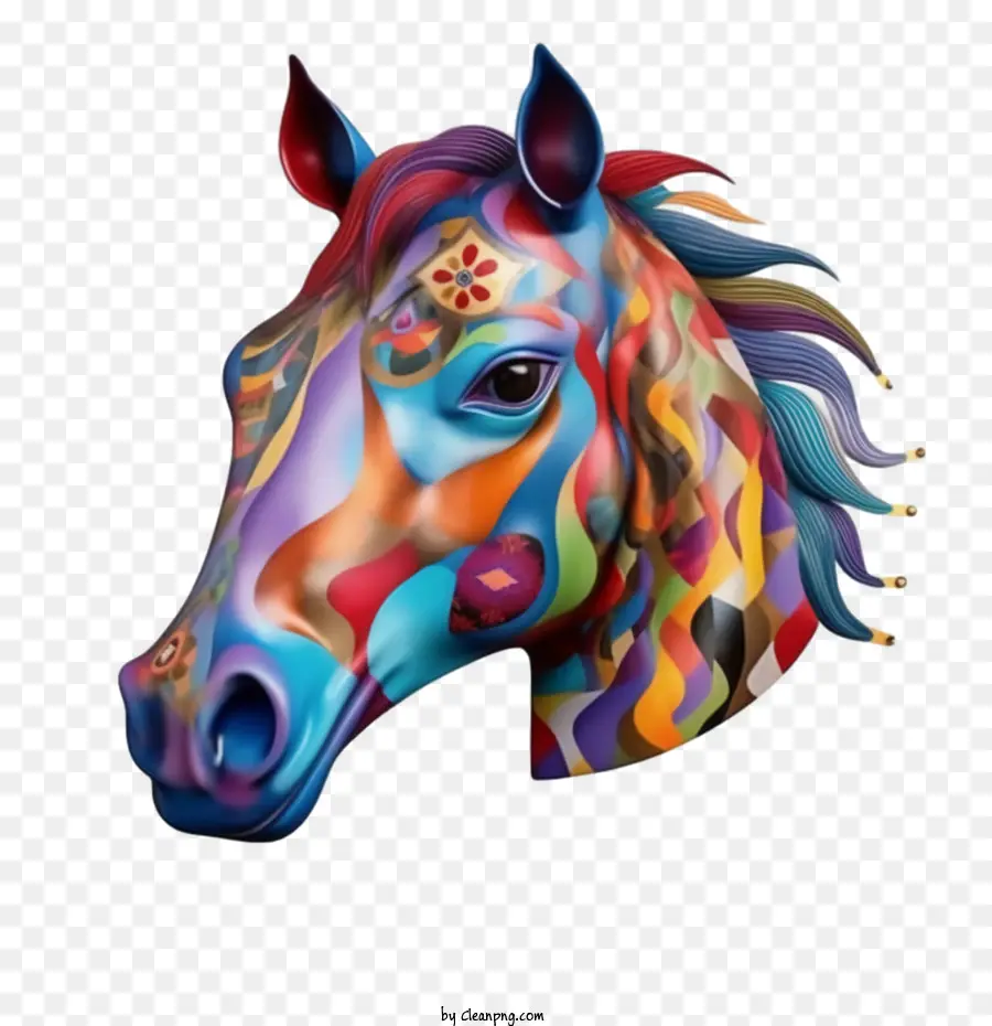 Cheval，Cheval Coloré PNG