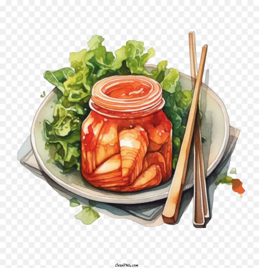 Nourriture Coréenne，Pot De Kimchi PNG