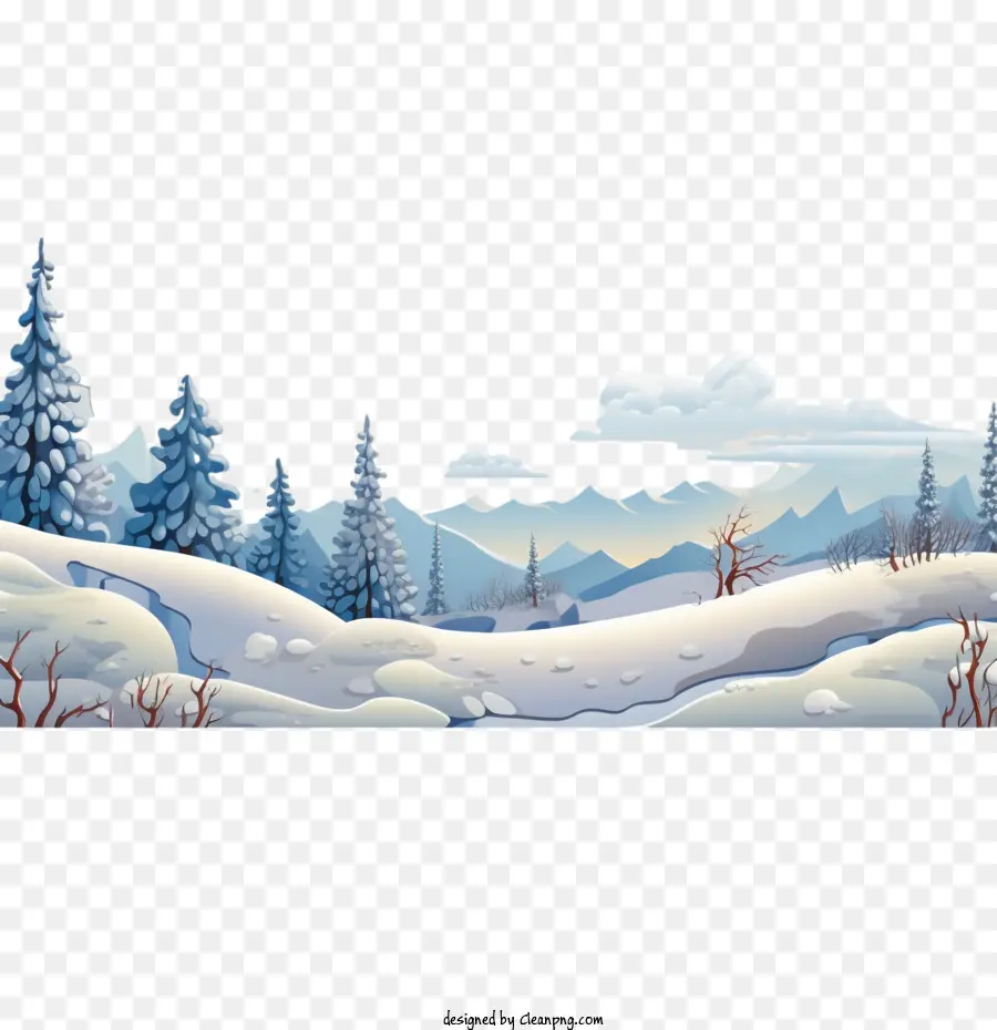 Bordure De Neige，Frontière D'hiver PNG