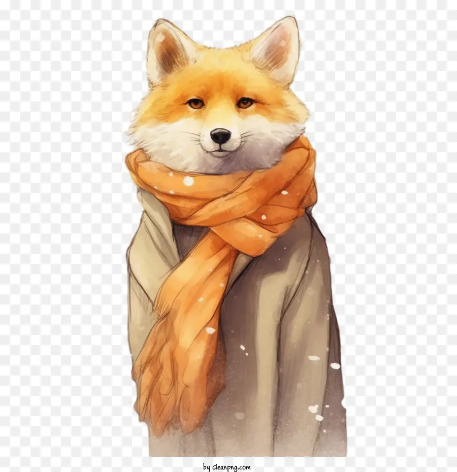 Renard，Foulard PNG